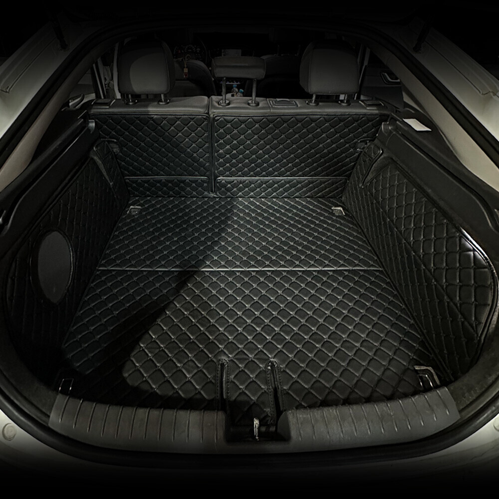 컨셉토 3D 가죽 퀼팅 (구)아이오닉 전기차 전용(더뉴포함, 스피커-유) 풀커버 사이드 트렁크매트 세트 (17~22년)