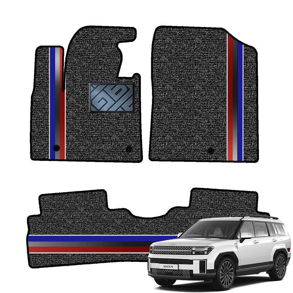 닥쏘오토 2세대 코일 라인매트 현대 더뉴 싼타페 가솔린 디젤 1열2열 세트 (2020.8~2023.3)