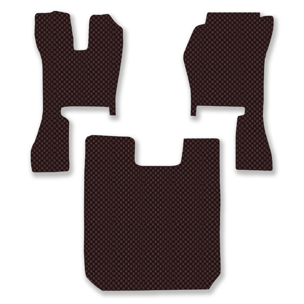 스카니아R 전용 3D 엠보싱 차세대 고무매트 1열 (3p)