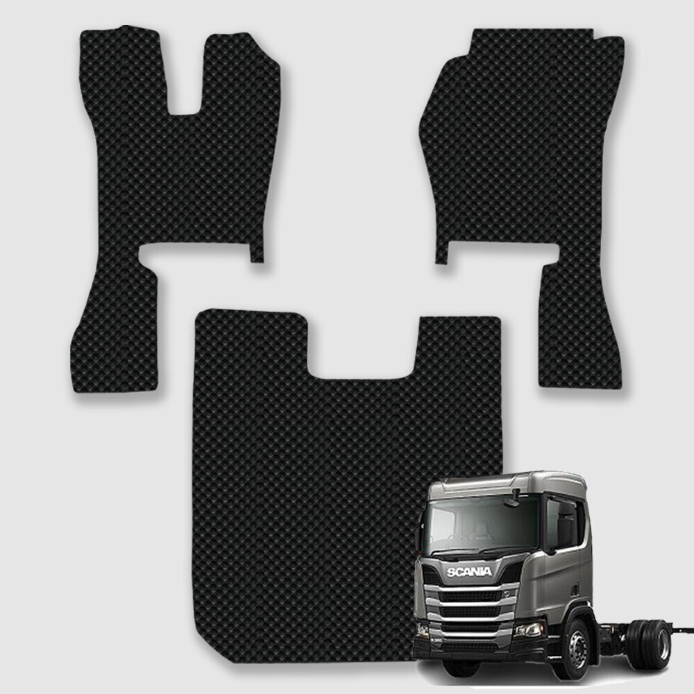 스카니아R 전용 3D 엠보싱 차세대 고무매트 1열 (3p)