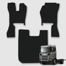 스카니아R 전용 3D 엠보싱 차세대 고무매트 1열 (3p)